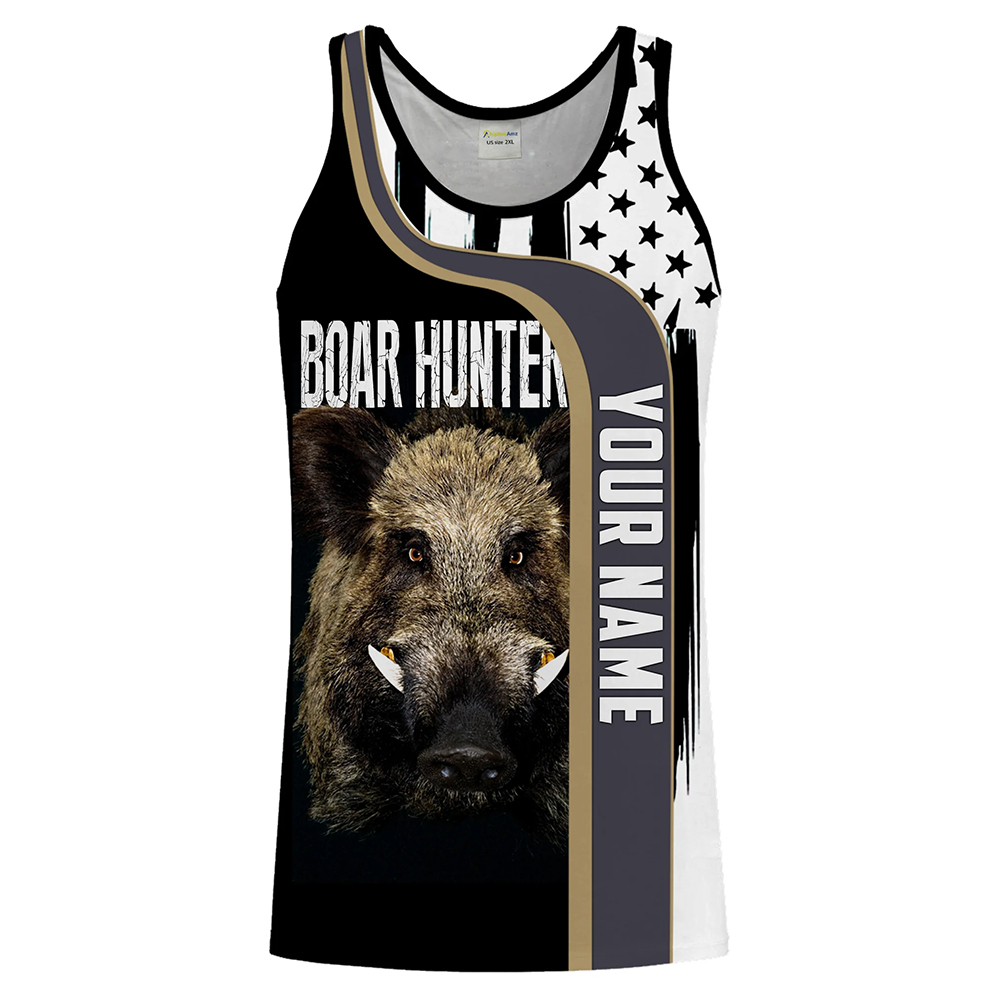 Outdoor Hunting Dog Names - Débardeur personnalisé Boar Hunter pour hommes,