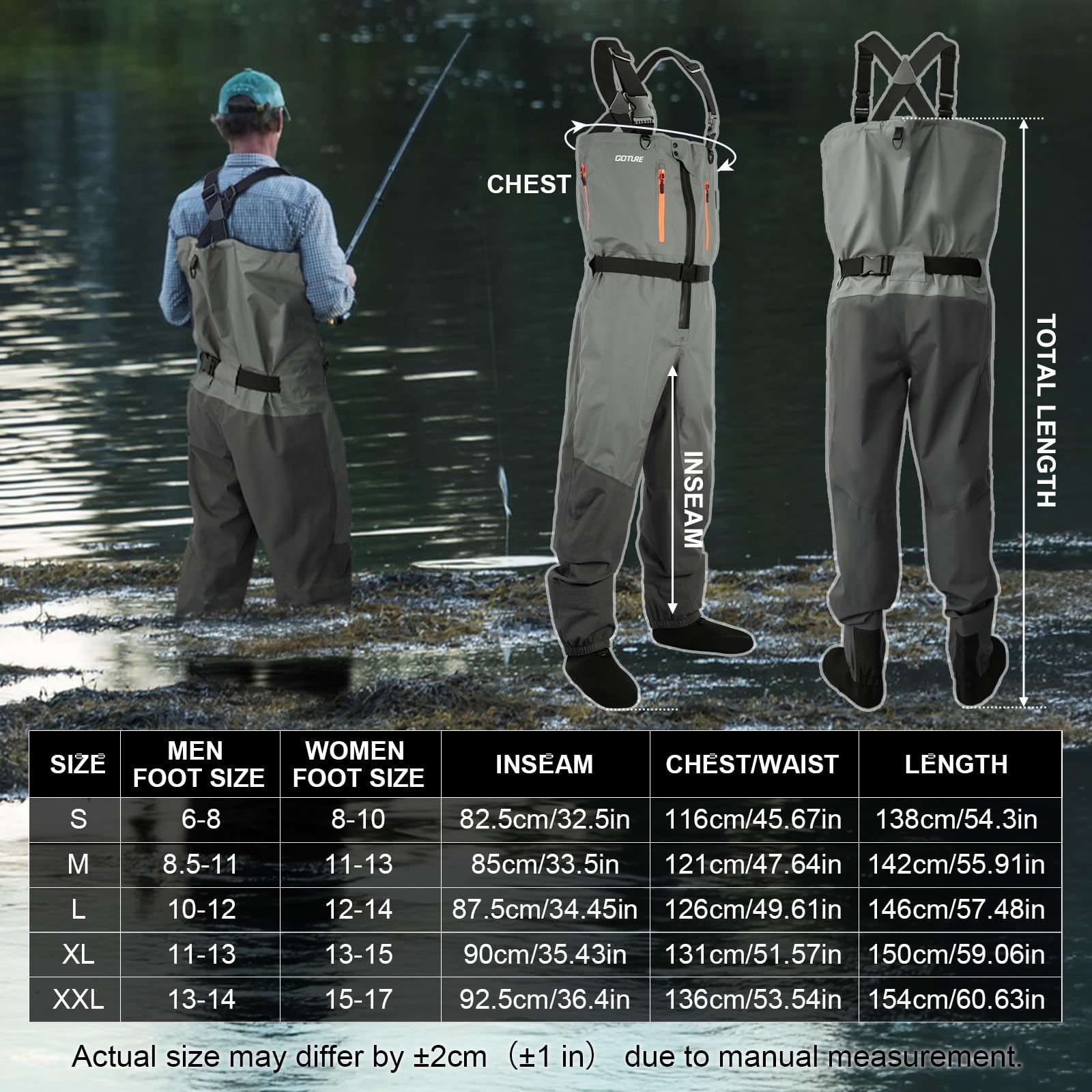 Goture 5 couches imperméable à - Fishing Waders Breathable avis et prix