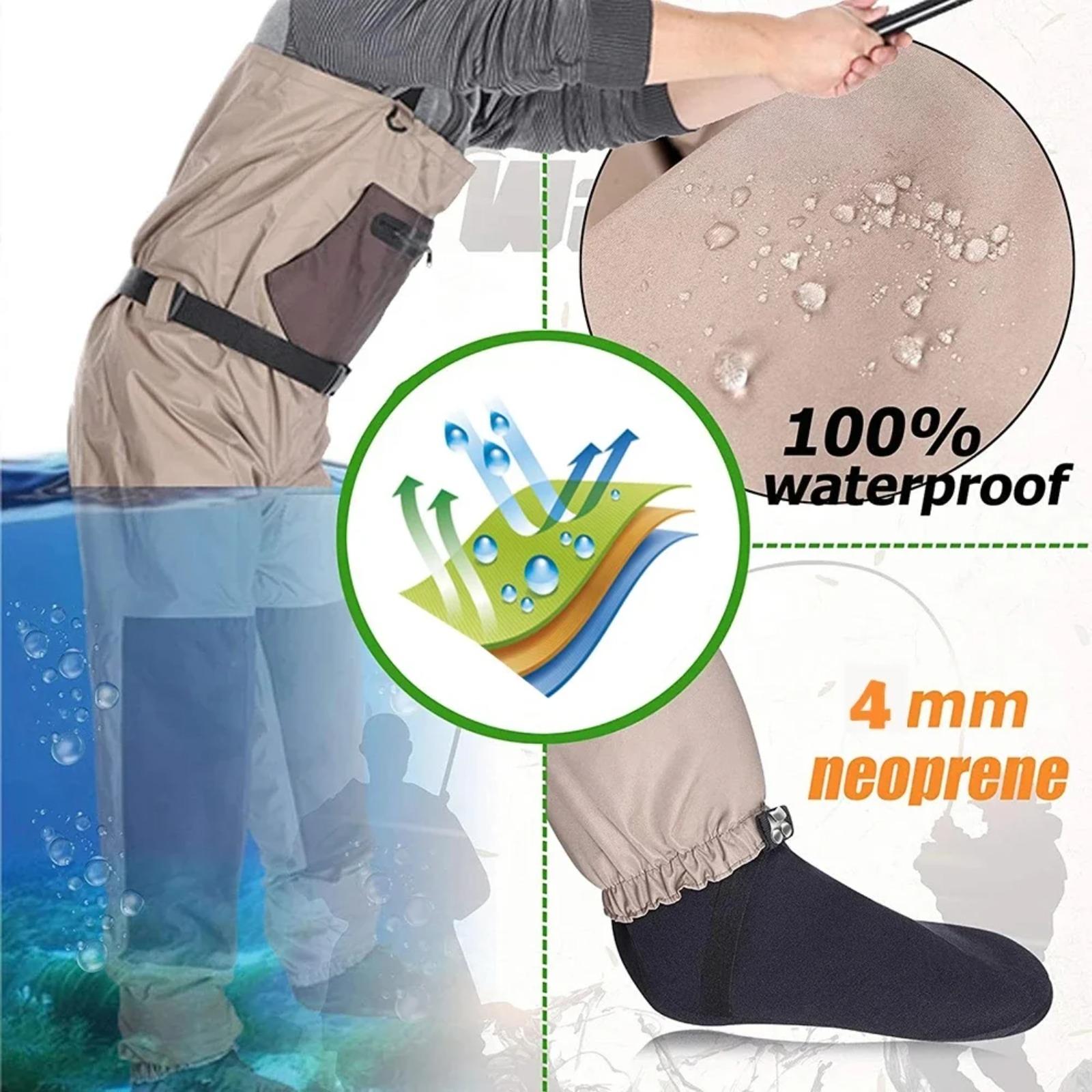 Goture Waders de pêche à la mo - Fishing Waders Breathable avis et prix